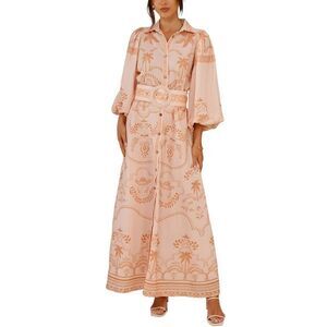 Amina Glam Womens  Linen-Blend Maxi Dress